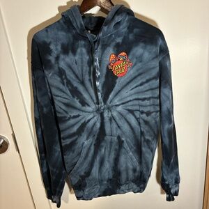Santa Cruz Skateboards Tie Dye Dark Grey Colortone Hoodie Men’s Medium Skate